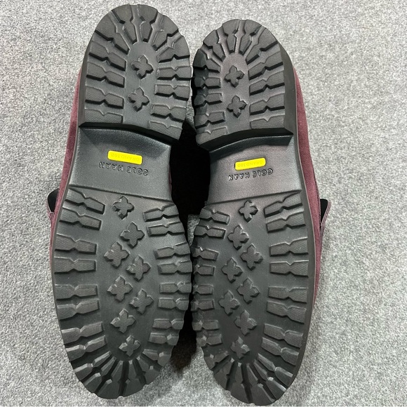 Cole Haan Burgundy Suede Loafers - Picture 8 of 9